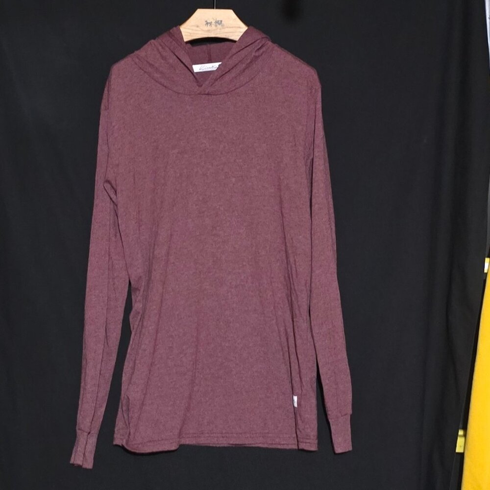 NWT - Kinetix Men's Tee LS Hoodie - Wine Red - Sz L*